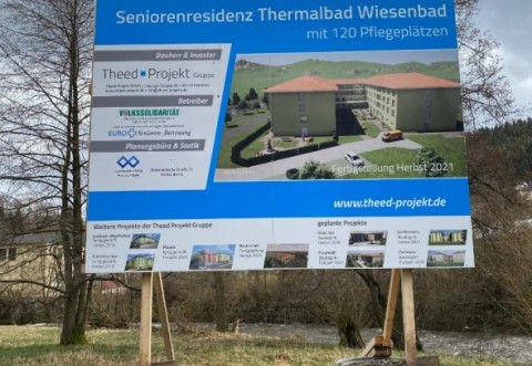 Baufortschritt des Seniorenpflegeheims Thermalbad Wiesenbad